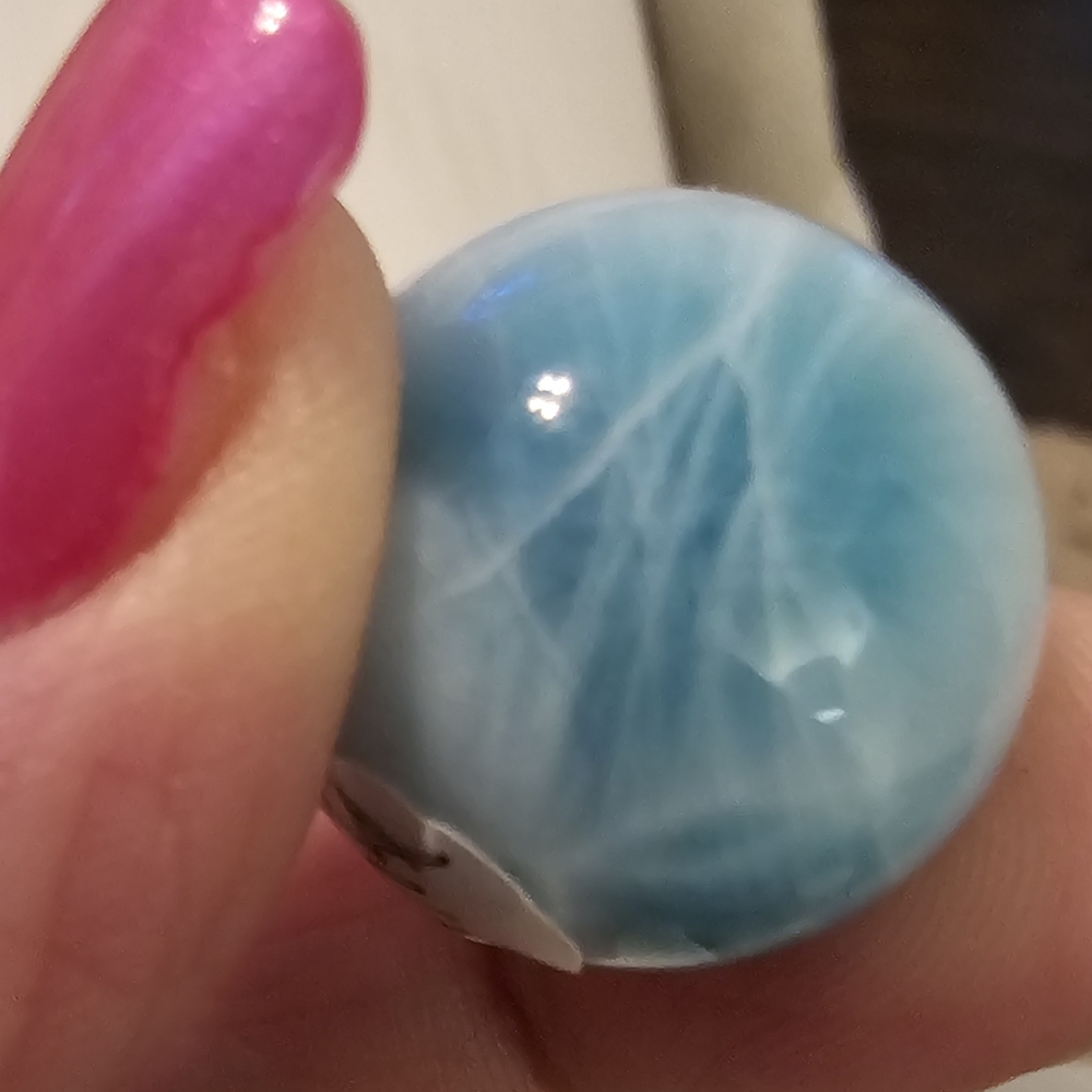 20.7mm AAA Larimar Sphere, 14 g, brand new!